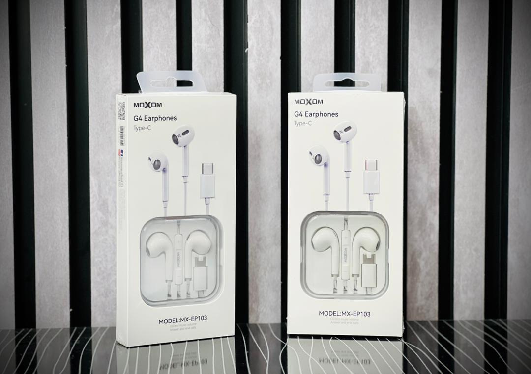 هندزفری سیمی تایپ سی موکسوم مدل MOXOM MX-EP103 (G4 Earphones Type-C)
